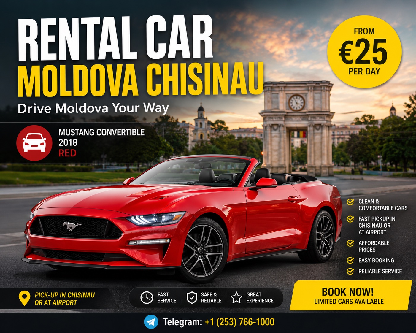 Car Rental in Chișinău, Moldova – From €25/Day!